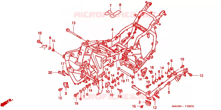 CADRE Honda MOTO 1500 GOLD-WING 1998  GL1500SEW