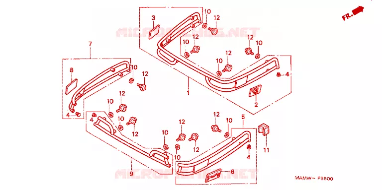 PROTECTION - ENTOURAGE Honda MOTO 1500 GOLD-WING 1998  GL1500SEW