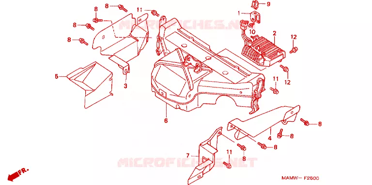 PROTECTION DE CHAMBRE Honda MOTO 1500 GOLD-WING 1998  GL1500SEW