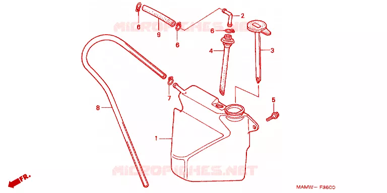 VASE D'EXPANSION Honda MOTO 1500 GOLD-WING 1998  GL1500SEW