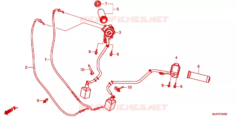 COMMODOS - POIGNEES - CABLES Honda MOTO 1800 GOLD-WING 2014  GL1800CE