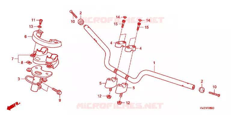 GUIDON Honda SCOOTER 250 FORZA 2008  NSS250A8_J