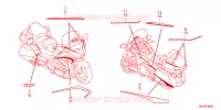 AUTOCOLLANTS pour Honda GL 1800 GOLD WING ABS STRIPED de 2017