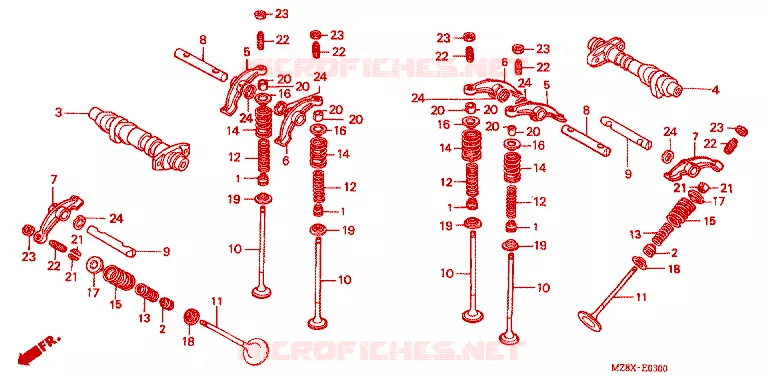 ARBRE A CAMES Honda MOTO 600 SHADOW 2003  VT600CD3