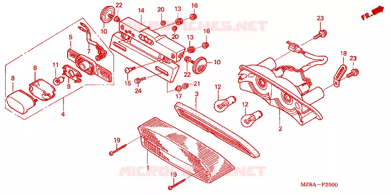 FEU ARRIERE Honda MOTO 600 SHADOW 2003  VT600CD3