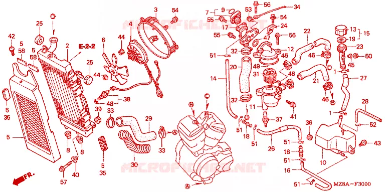 RADIATEUR Honda MOTO 600 SHADOW 2003  VT600CD3