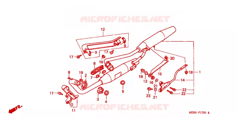 SILENCIEUX D'ECHAPPEMENT Honda MOTO 600 SHADOW 1999  VT600CDX