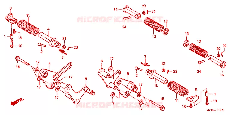 REPOSE PIED Honda MOTO 750 SHADOW 2001  VT750DC1_A