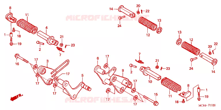 REPOSE PIED Honda MOTO 750 SHADOW 2005  VT750DCB5_A