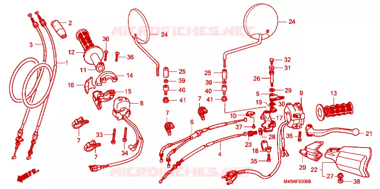 COMMODOS - POIGNEES Honda MOTO 600 TRANSALP 1990  XL600VL_A