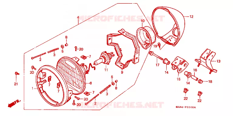 PHARE Honda MOTO 1100 SHADOW 1995  VT1100CS