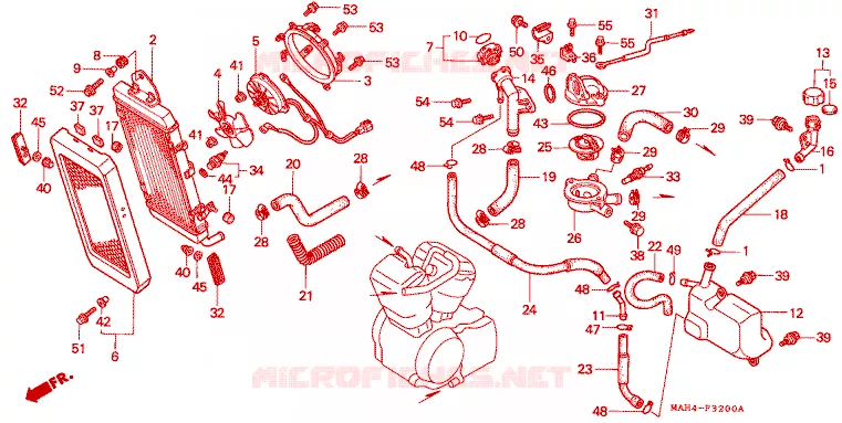 RADIATEUR Honda MOTO 1100 SHADOW 1995  VT1100CS