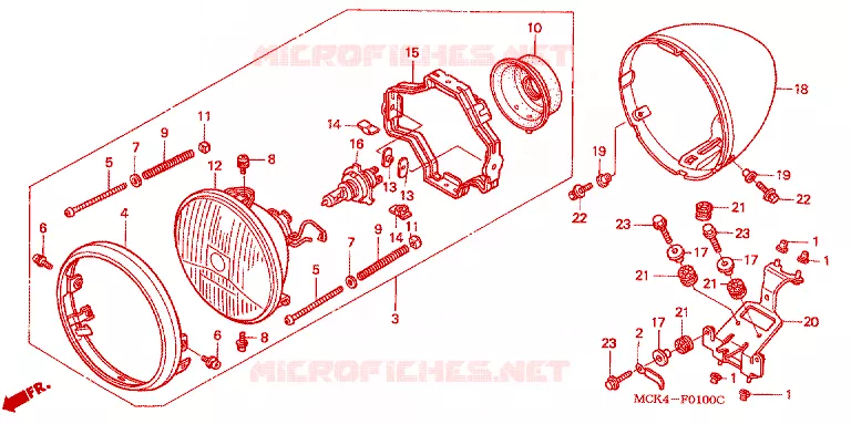 PHARE Honda MOTO 1100 SHADOW 2001  VT1100C21