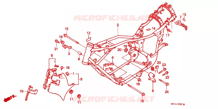 CADRE Honda MOTO 600 SHADOW 1994  VT600CDR