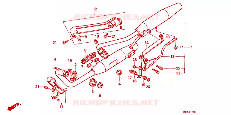 SILENCIEUX D'ECHAPPEMENT Honda MOTO 600 SHADOW 1994  VT600CDR