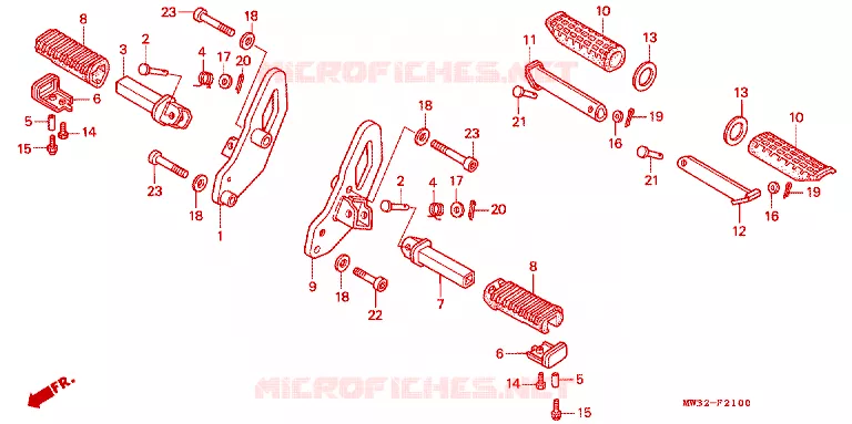 REPOSE PIED Honda MOTO 750 CB 1998  CB750LW