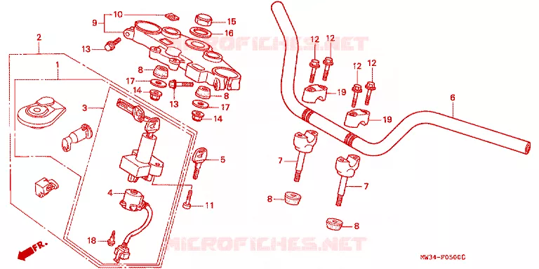 GUIDON Honda MOTO 750 CB 1999  CB750X
