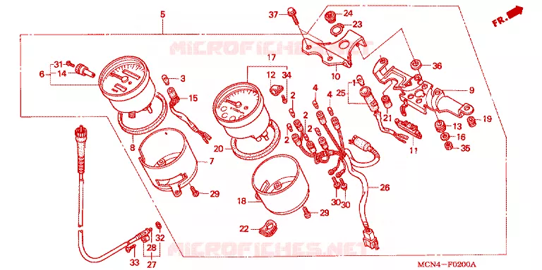 COMPTEUR Honda MOTO 750 CB 2000  CB750Y