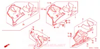 CARENAGES INFERIEUR pour Honda CBR 600 F4 de 2002