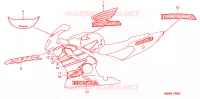 AUTOCOLLANTS pour Honda CBR 600 F4 de 2000