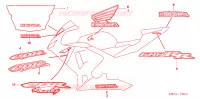 AUTOCOLLANTS pour Honda CBR 600 RR de 2005
