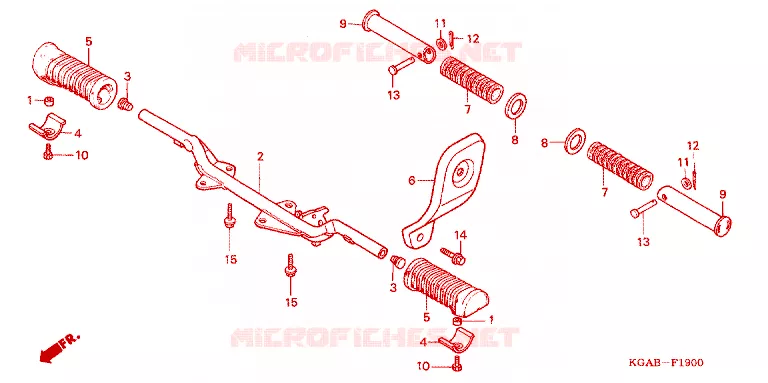 REPOSE PIED Honda MOTO 125 CG 2003  CG125KS3