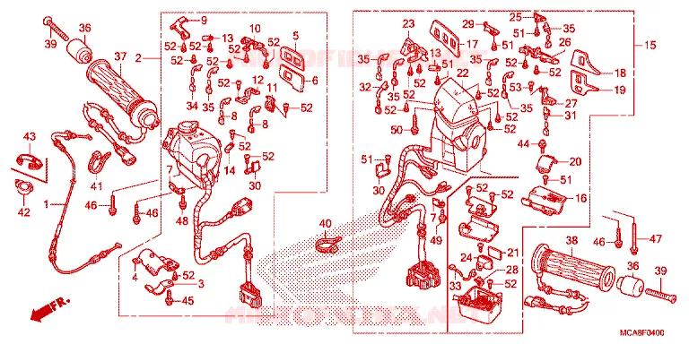 COMMODOS - POIGNEES Honda MOTO 1800 GOLD-WING 2013  GL1800D