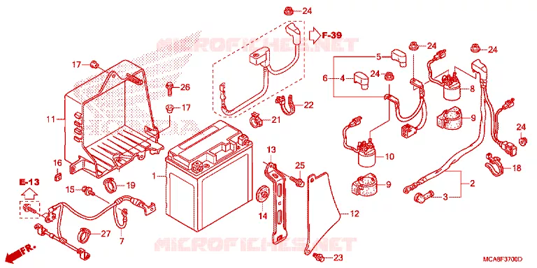 BATTERIE Honda MOTO 1800 GOLD-WING 2013  GL1800D
