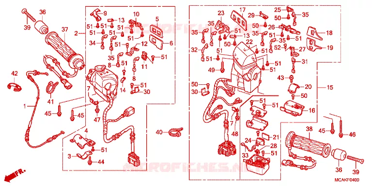 COMMODOS - POIGNEES Honda MOTO 1800 GOLD-WING 2015  GL1800F