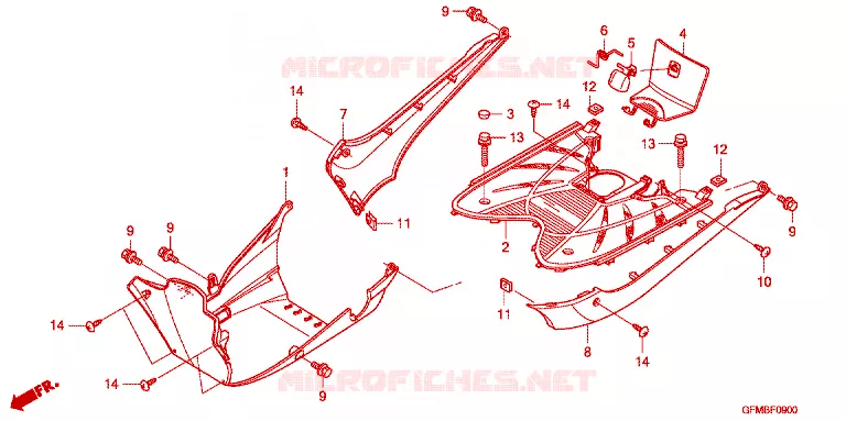 MARCHE PIEDS Honda SCOOTER 110 LEAD 2009  NHX110A