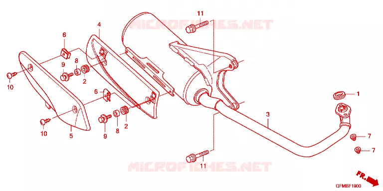 SILENCIEUX D'ECHAPPEMENT Honda SCOOTER 110 LEAD 2009  NHX110A