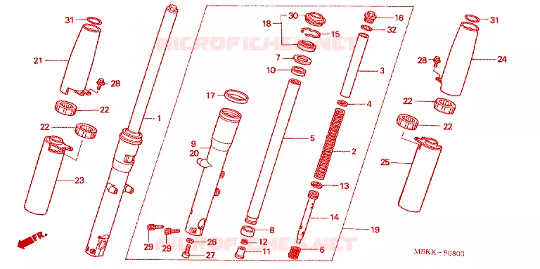 FOURCHE Honda MOTO 400 SHADOW 2005  NV400C5