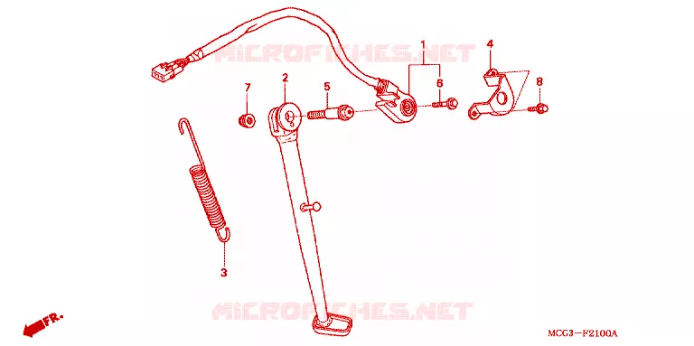 BEQUILLE Honda MOTO 400 NX 2003  NX4003