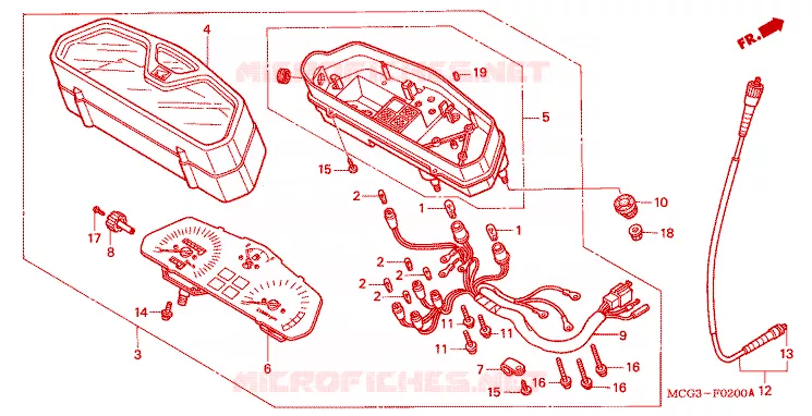 COMPTEUR Honda MOTO 400 NX 2003  NX4003