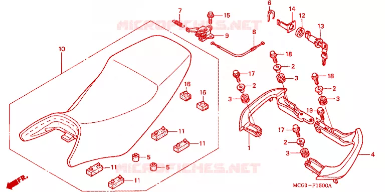 SELLE Honda MOTO 400 NX 2004  NX4004