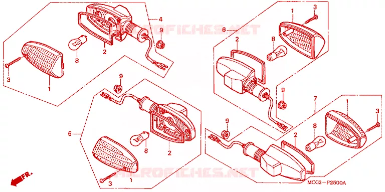 CLIGNOTANT Honda MOTO 400 NX 2007  NX4007