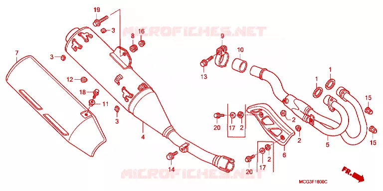 SILENCIEUX D'ECHAPPEMENT Honda MOTO 400 NX 2007  NX4007