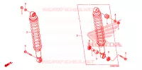 AMORTISSEUR ARRIERE pour Honda FOURTRAX 500 FOREMAN 4X4 Power Steering de 2011