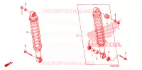 AMORTISSEUR ARRIERE pour Honda FOURTRAX 500 FOREMAN PS de 2011