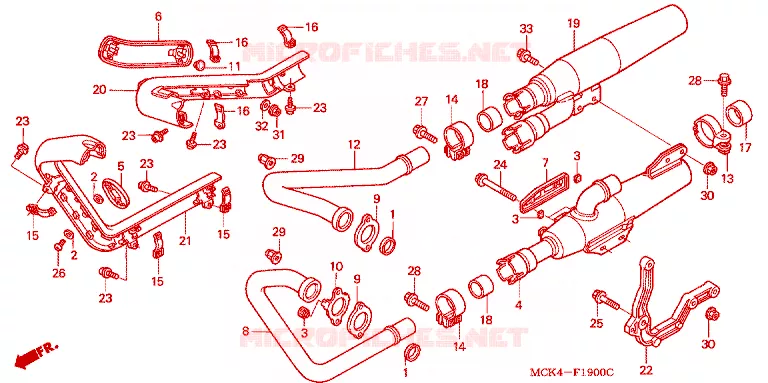 SILENCIEUX D'ECHAPPEMENT Honda MOTO 1100 SHADOW 2004  VT1100C24