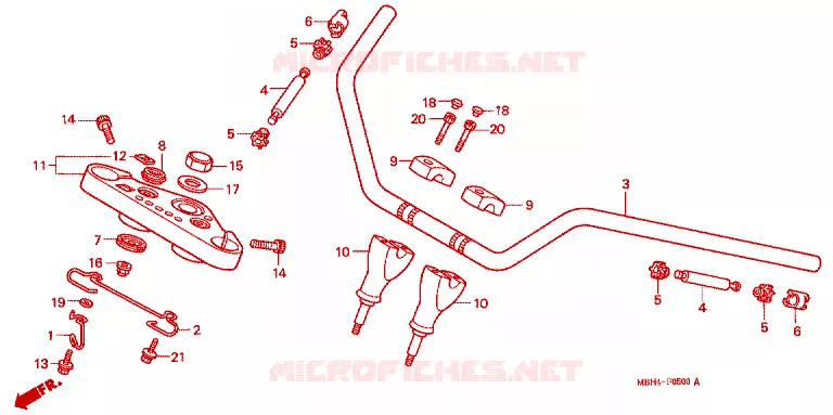 GUIDON Honda MOTO 1100 SHADOW 1999  VT1100C3X