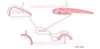 AUTOCOLLANTS pour Honda VT 1100 SHADOW C3 AERO de 2000