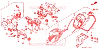 FEU ARRIERE pour Honda SHADOW VT 750 DELUXE ACE Red paint scheme with silver pinstripe de 2003