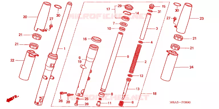 FOURCHE Honda MOTO 750 SHADOW 2003  VT750CDB3