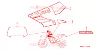 AUTOCOLLANTS pour Honda XR 650 de 2004