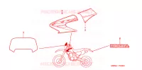 AUTOCOLLANTS pour Honda XR 650 R de 2005