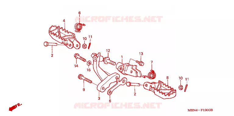 REPOSE PIED Honda MOTO 650 XR 2005  XR650R5