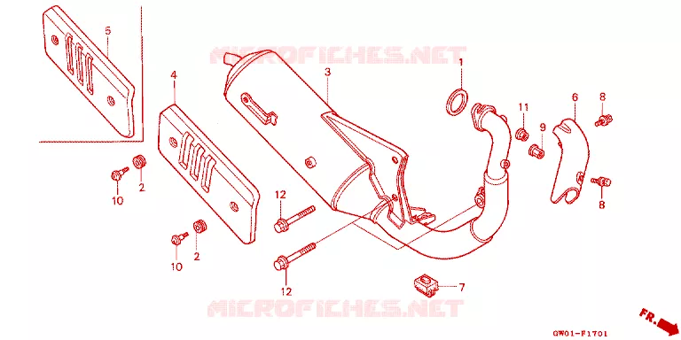 SILENCIEUX D'ECHAPPEMENT Honda SCOOTER 50 DIO 1990  SK50ML_II_SP