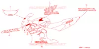 AUTOCOLLANTS pour Honda CBR600F With speed warning light de 2000