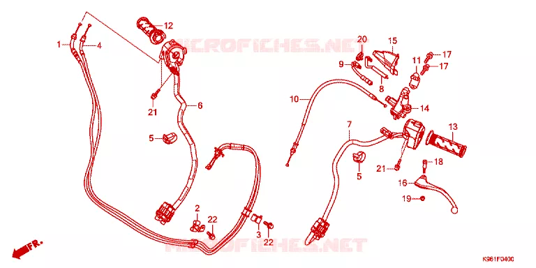LEVIER DE GUIDON - CABLE - COMMODO Honda SCOOTER 125 PCX 2019  WW125J